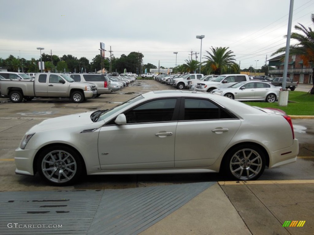 2009 CTS -V Sedan - White Diamond Tri-Coat / Light Titanium/Ebony photo #5