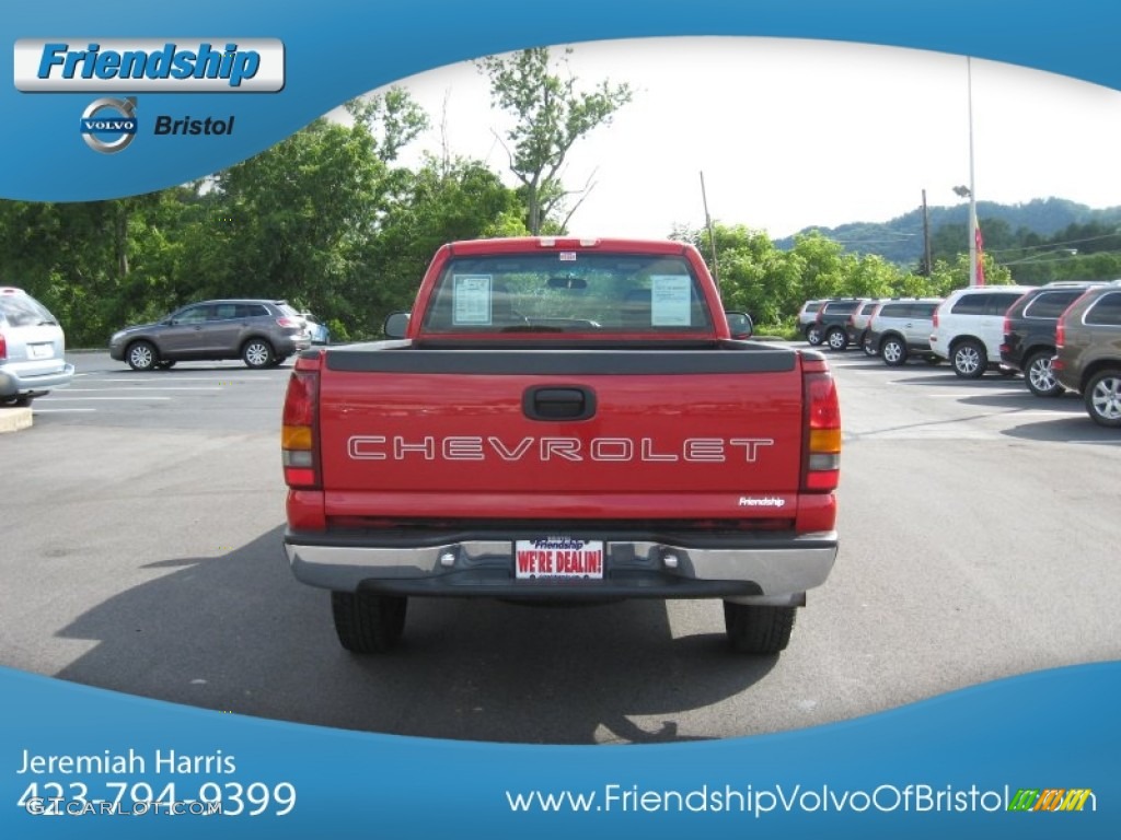 2001 Silverado 1500 LS Regular Cab 4x4 - Victory Red / Graphite photo #8