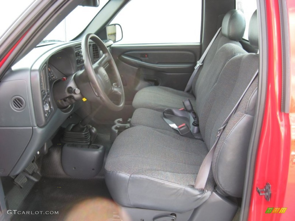 Graphite Interior 2001 Chevrolet Silverado 1500 LS Regular Cab 4x4 Photo #68383965
