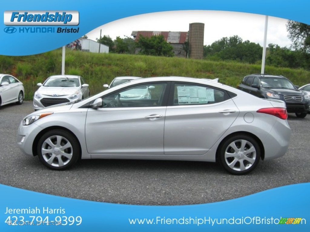 2013 Elantra Limited - Shimmering Air Silver / Gray photo #2