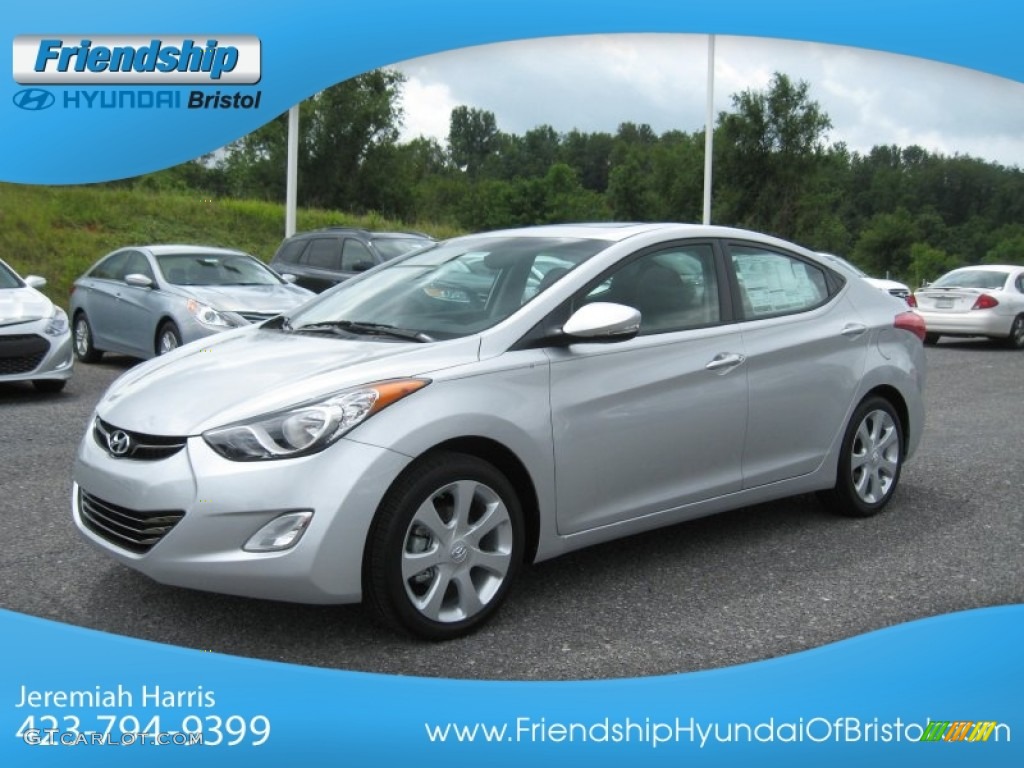 2013 Elantra Limited - Shimmering Air Silver / Gray photo #3