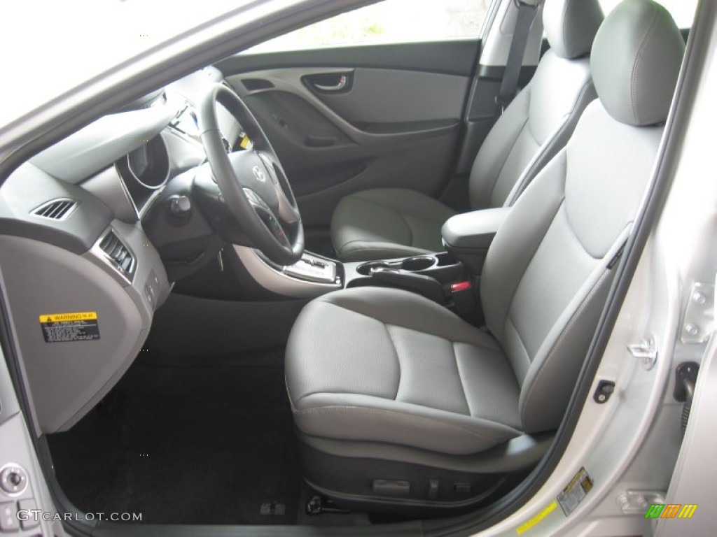 2013 Elantra Limited - Shimmering Air Silver / Gray photo #14
