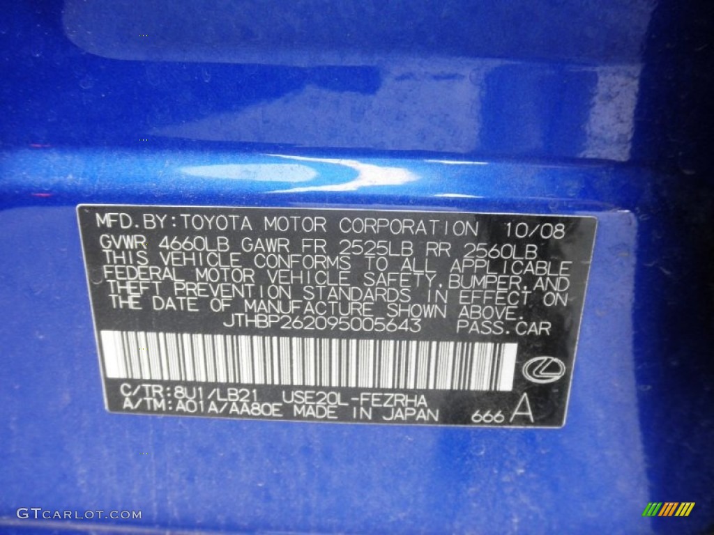 2009 Lexus IS F Parts Photos