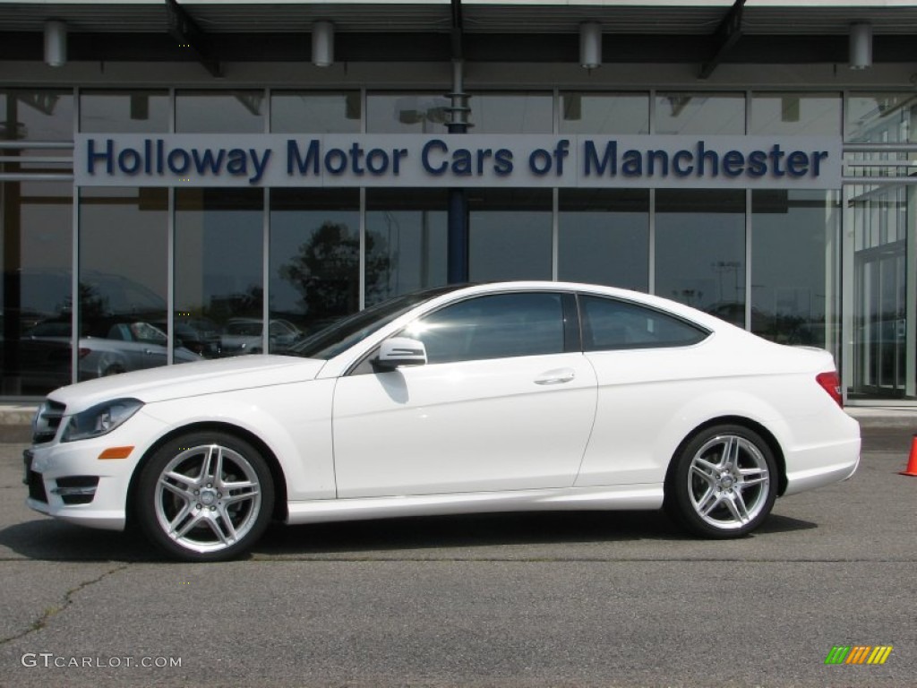 2013 C 250 Coupe - Polar White / Black photo #1