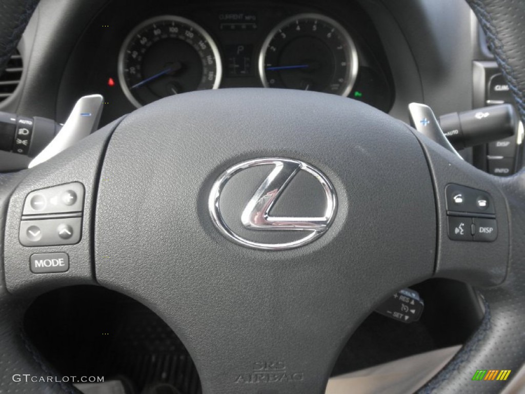 2009 Lexus IS F Black Steering Wheel Photo #68386083