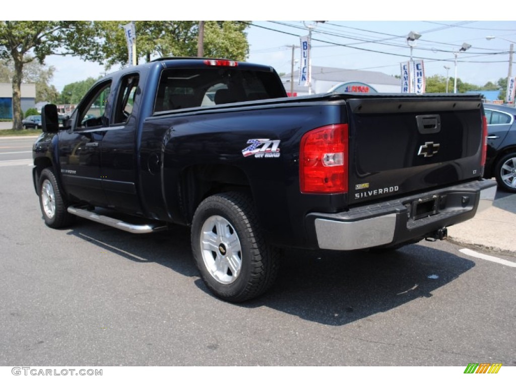 2007 Silverado 1500 LT Z71 Extended Cab 4x4 - Dark Blue Metallic / Ebony Black photo #3