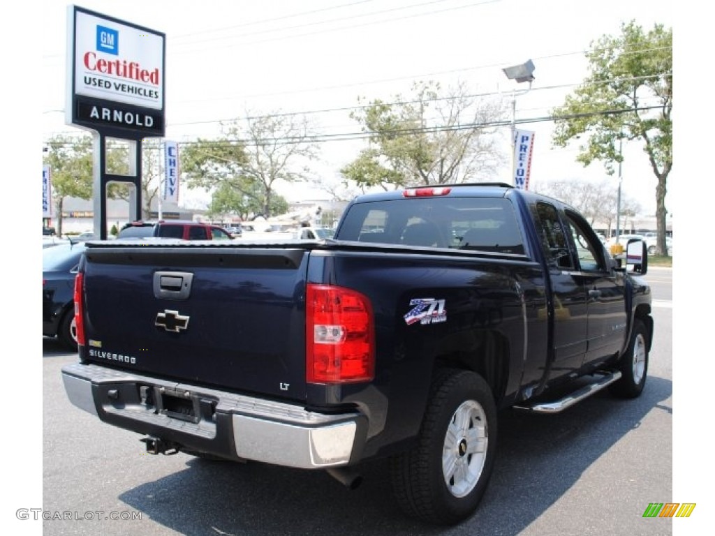 2007 Silverado 1500 LT Z71 Extended Cab 4x4 - Dark Blue Metallic / Ebony Black photo #5