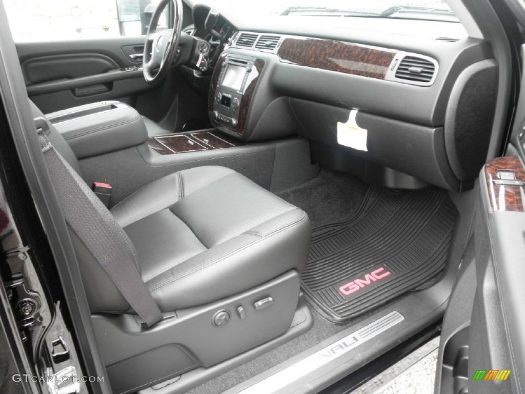 Ebony Interior 2013 GMC Sierra 3500HD SLT Crew Cab 4x4 Photo #68387075