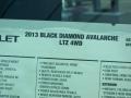 2013 Black Chevrolet Avalanche LTZ 4x4 Black Diamond Edition  photo #29