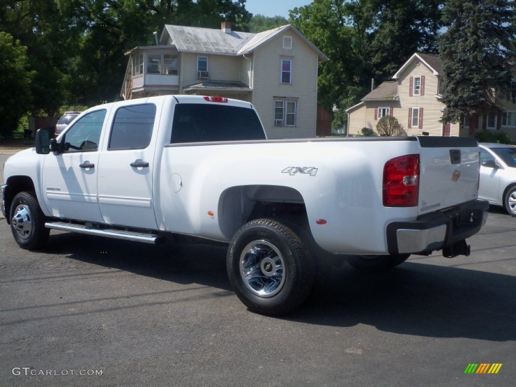 2012 Silverado 3500HD LT Crew Cab 4x4 Dually - Summit White / Ebony photo #7