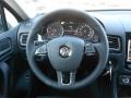 Cornsilk Beige 2013 Volkswagen Touareg VR6 FSI Sport 4XMotion Steering Wheel