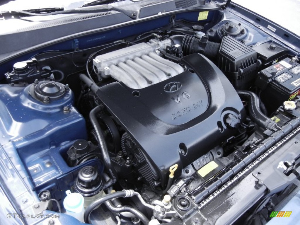 2005 Sonata LX V6 - Ardor Blue / Black photo #27