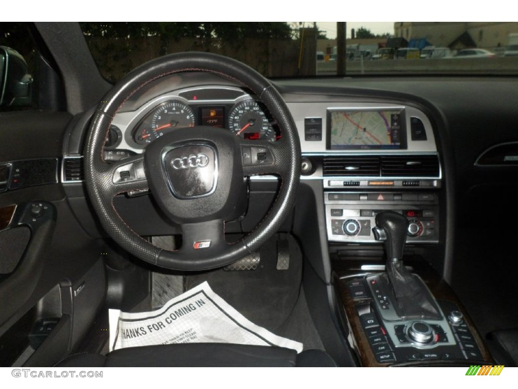 2008 Audi A6 3.2 quattro Sedan Black Dashboard Photo #68396205