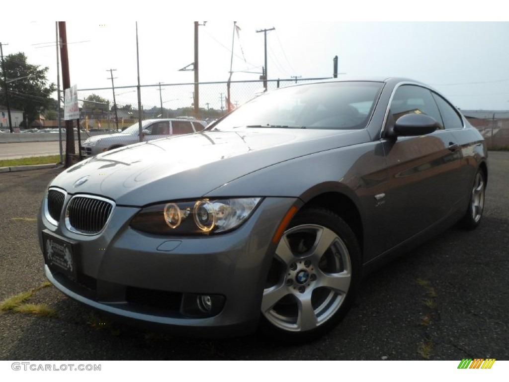 2009 3 Series 328xi Coupe - Space Grey Metallic / Black photo #1