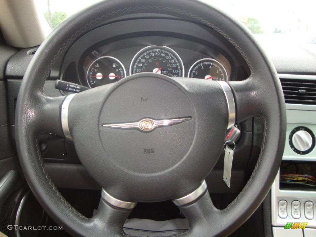2004 Chrysler Crossfire Limited Coupe Dark Slate Gray Steering Wheel Photo #68399025