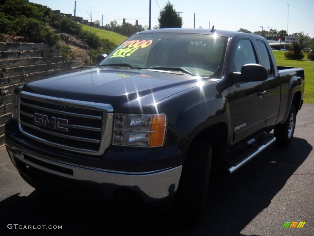 2012 Sierra 1500 SL Extended Cab - Midnight Blue Metallic / Dark Titanium photo #1