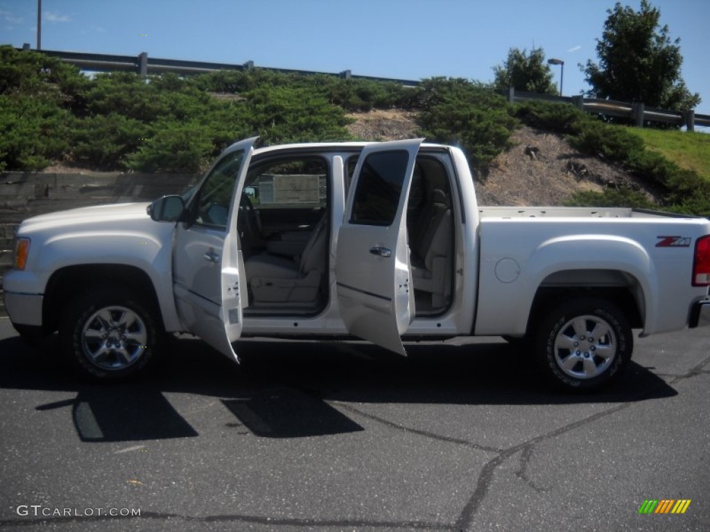 2012 Sierra 1500 SLE Crew Cab - Summit White / Dark Titanium/Light Titanium photo #11