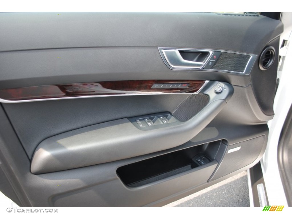 2010 Audi A6 3.0 TFSI quattro Avant Black Door Panel Photo #68400186