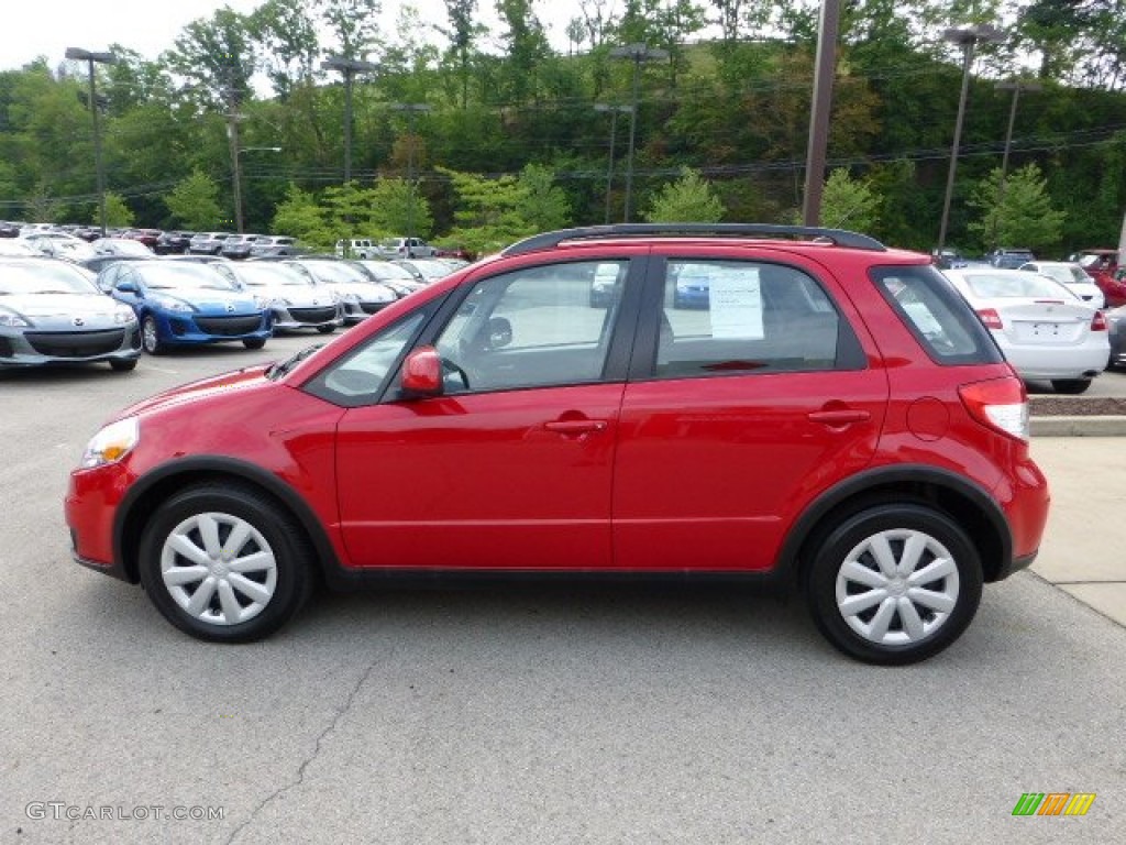 Vivid Red 2010 Suzuki SX4 Crossover Exterior Photo #68401272