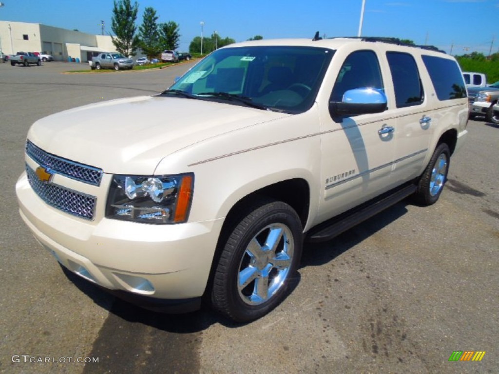 2013 Suburban LTZ 4x4 - White Diamond Tricoat / Ebony photo #1