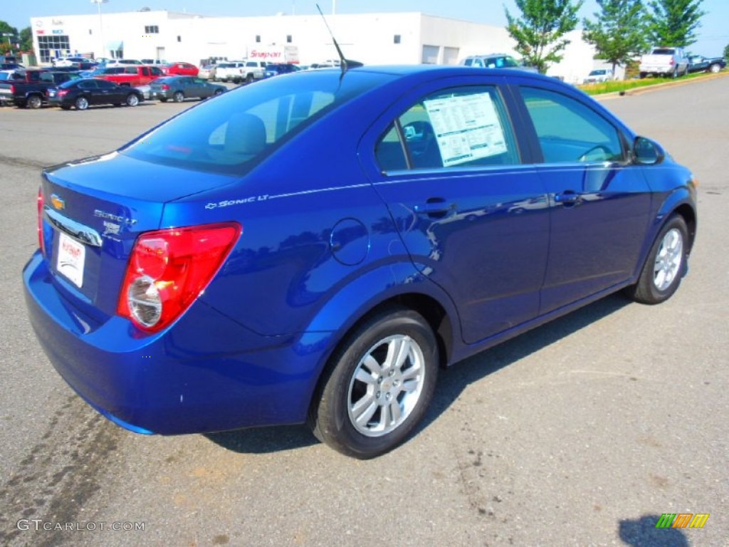 2012 Sonic LT Sedan - Blue Topaz Metallic / Jet Black/Dark Titanium photo #6