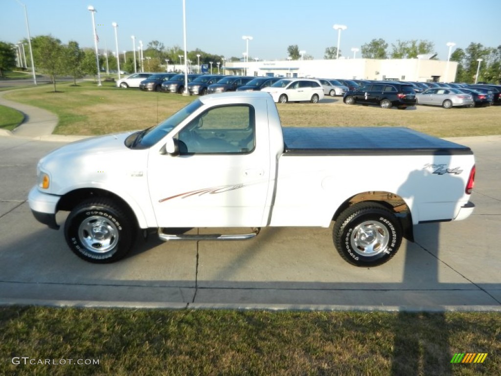 2001 F150 XL Sport Regular Cab 4x4 - Oxford White / Medium Graphite photo #6