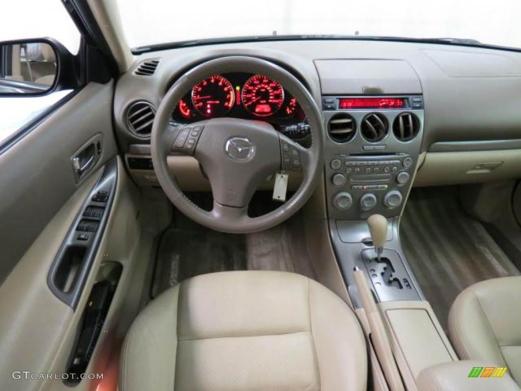 Beige Interior 2004 Mazda MAZDA6 s Sport Wagon Photo #68407874