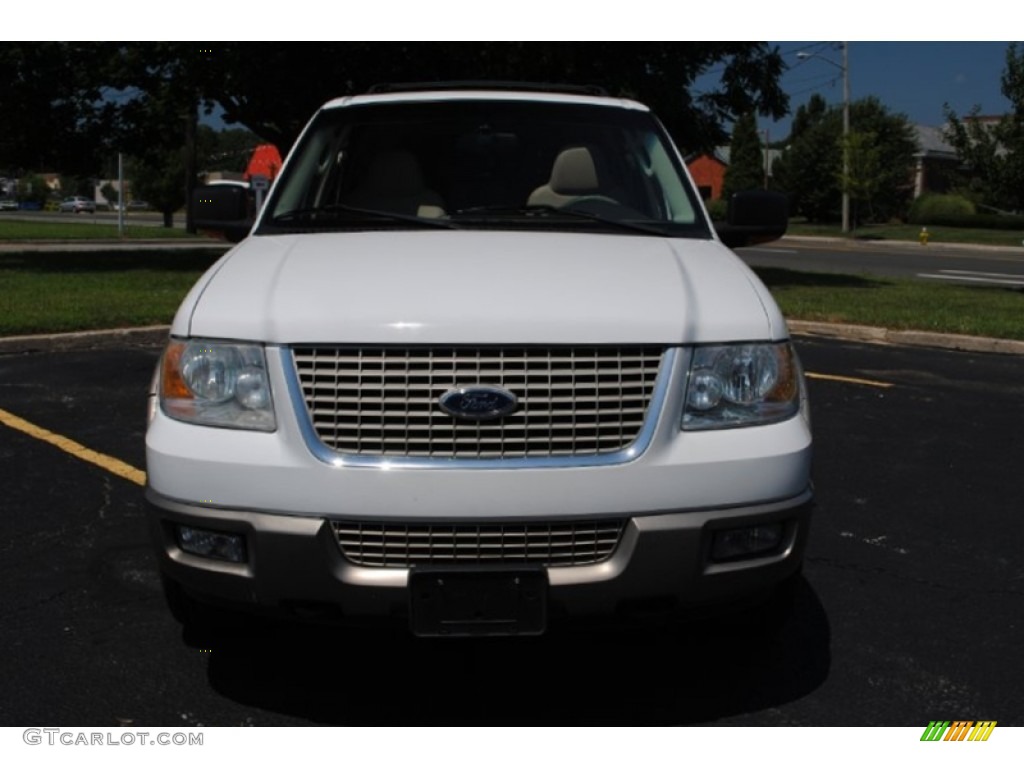 2003 Expedition Eddie Bauer 4x4 - Oxford White / Medium Parchment photo #2