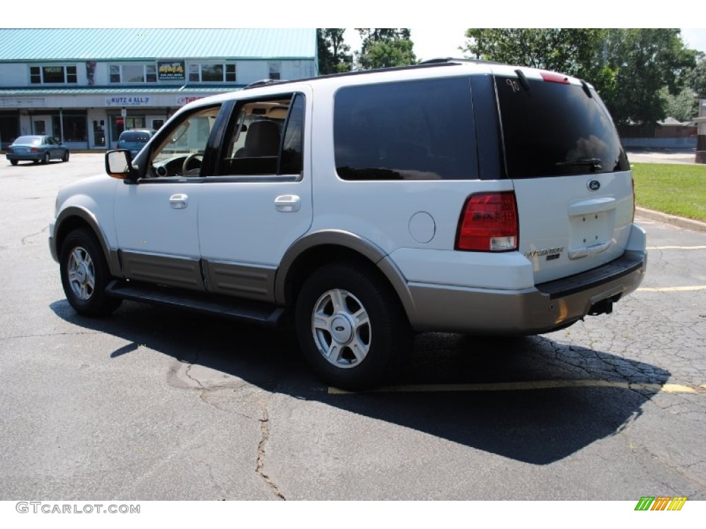 2003 Expedition Eddie Bauer 4x4 - Oxford White / Medium Parchment photo #4