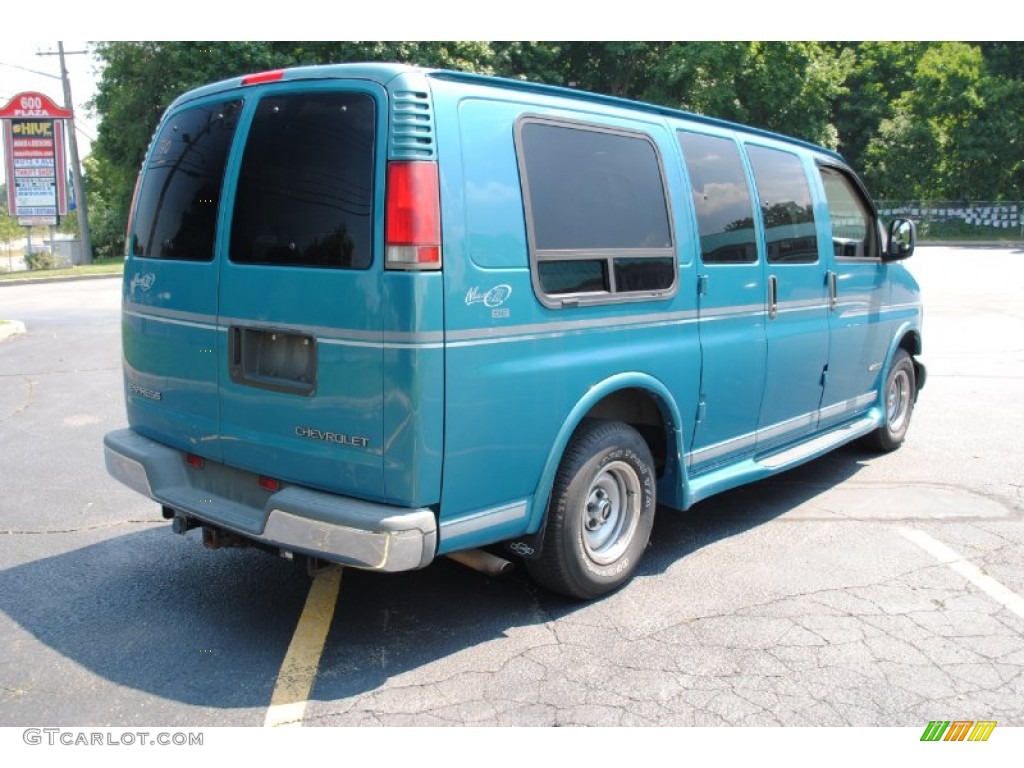 1999 Express 1500 Passenger Conversion Van - Medium Fernmist Green Metallic / Medium Gray photo #6