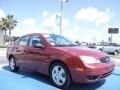 2005 Sangria Red Metallic Ford Focus ZX4 SES Sedan  photo #7