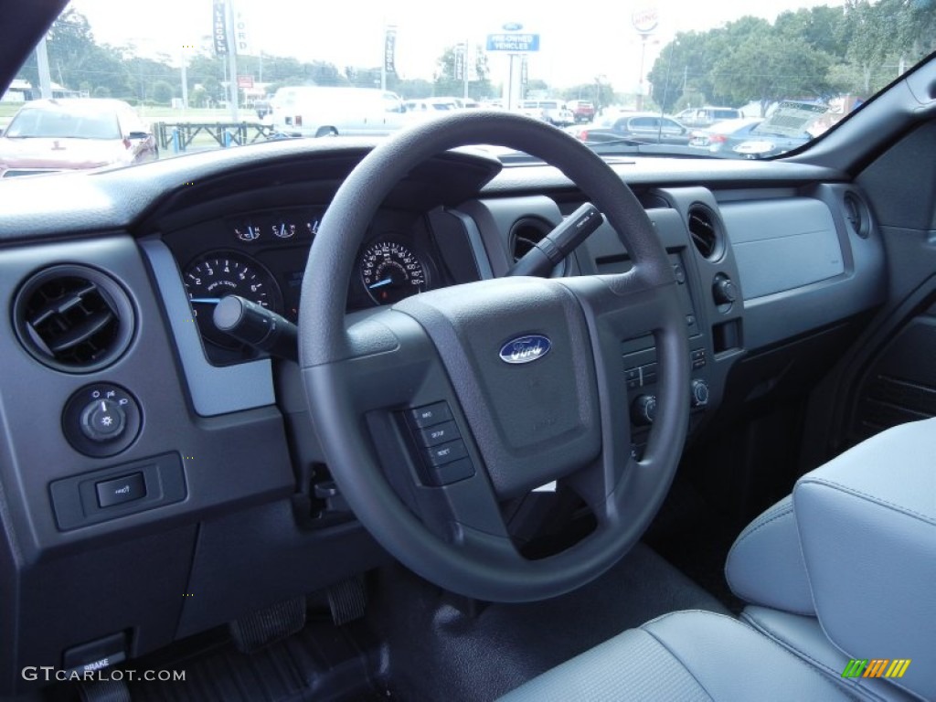 2012 Ford F150 XL Regular Cab Steel Gray Steering Wheel Photo #68411522
