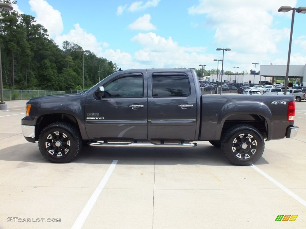 2010 Sierra 1500 SLE Crew Cab 4x4 - Storm Gray Metallic / Dark Titanium/Light Titanium photo #8