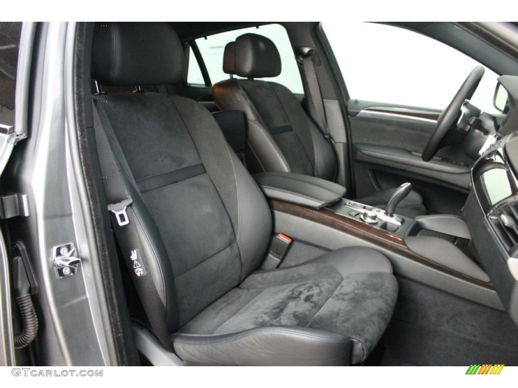 Black Alcantara/Leather Interior 2009 BMW X6 xDrive50i Photo #68412283