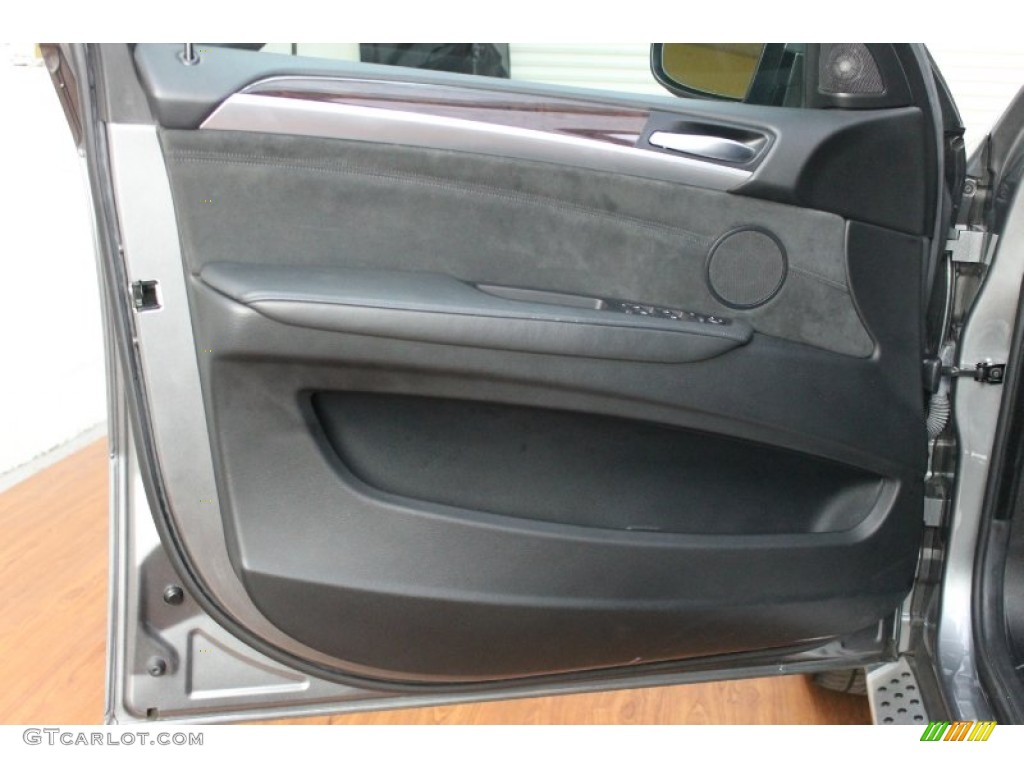 2009 BMW X6 xDrive50i Black Alcantara/Leather Door Panel Photo #68412332