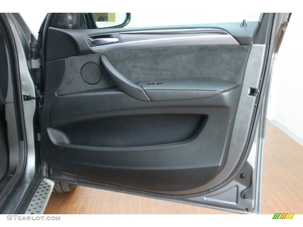 2009 BMW X6 xDrive50i Black Alcantara/Leather Door Panel Photo #68412341