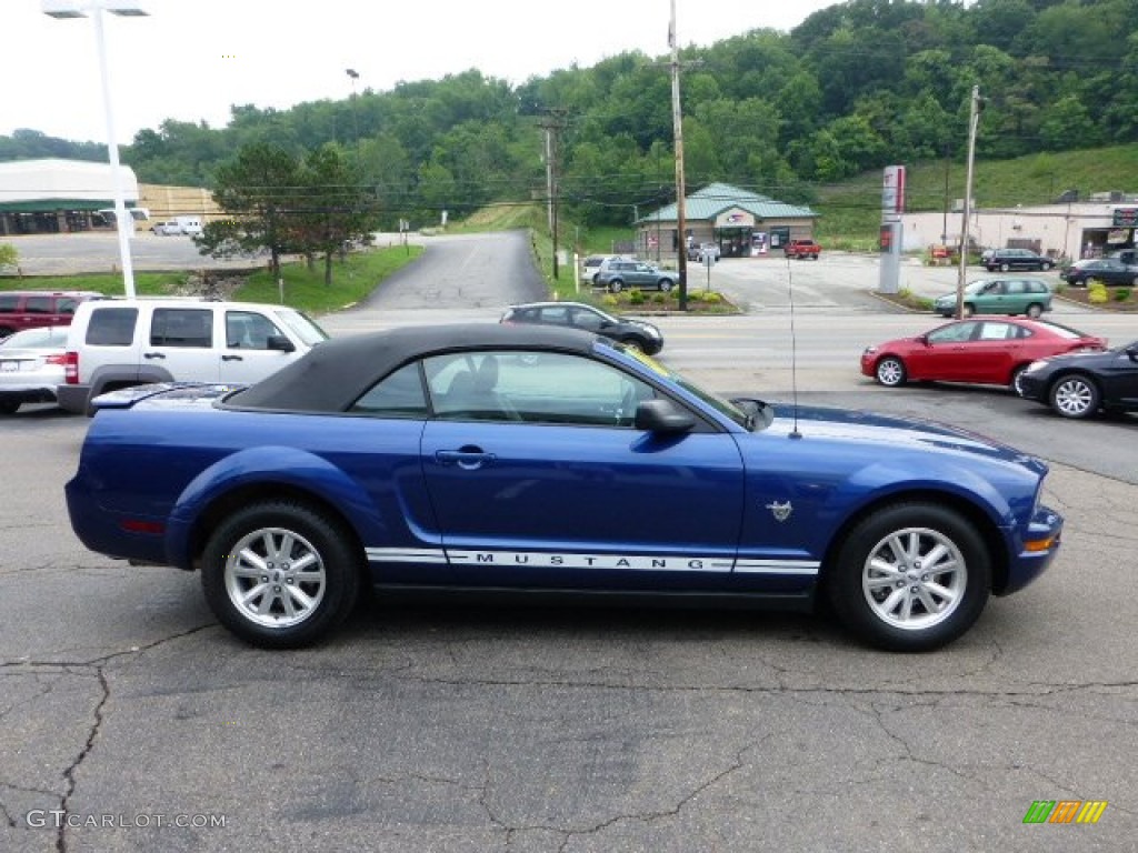 2009 Mustang V6 Convertible - Vista Blue Metallic / Light Graphite photo #6