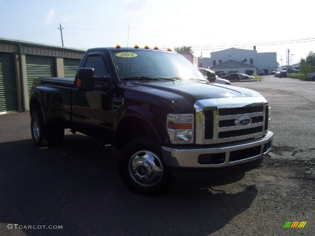 2010 F350 Super Duty XLT Regular Cab 4x4 Dually - Black / Medium Stone photo #3