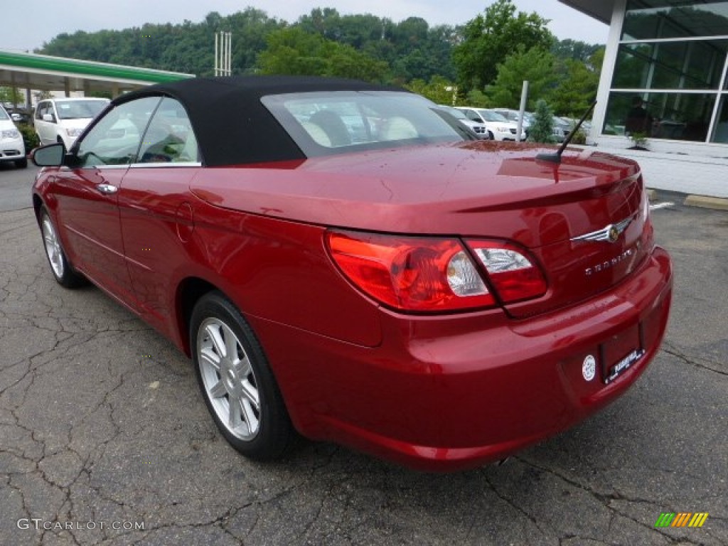 2008 Sebring Limited Convertible - Inferno Red Crystal Pearl / Medium Pebble Beige/Cream photo #3