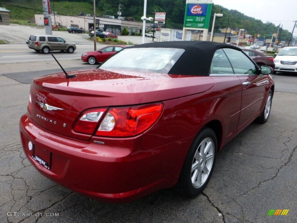 2008 Sebring Limited Convertible - Inferno Red Crystal Pearl / Medium Pebble Beige/Cream photo #5