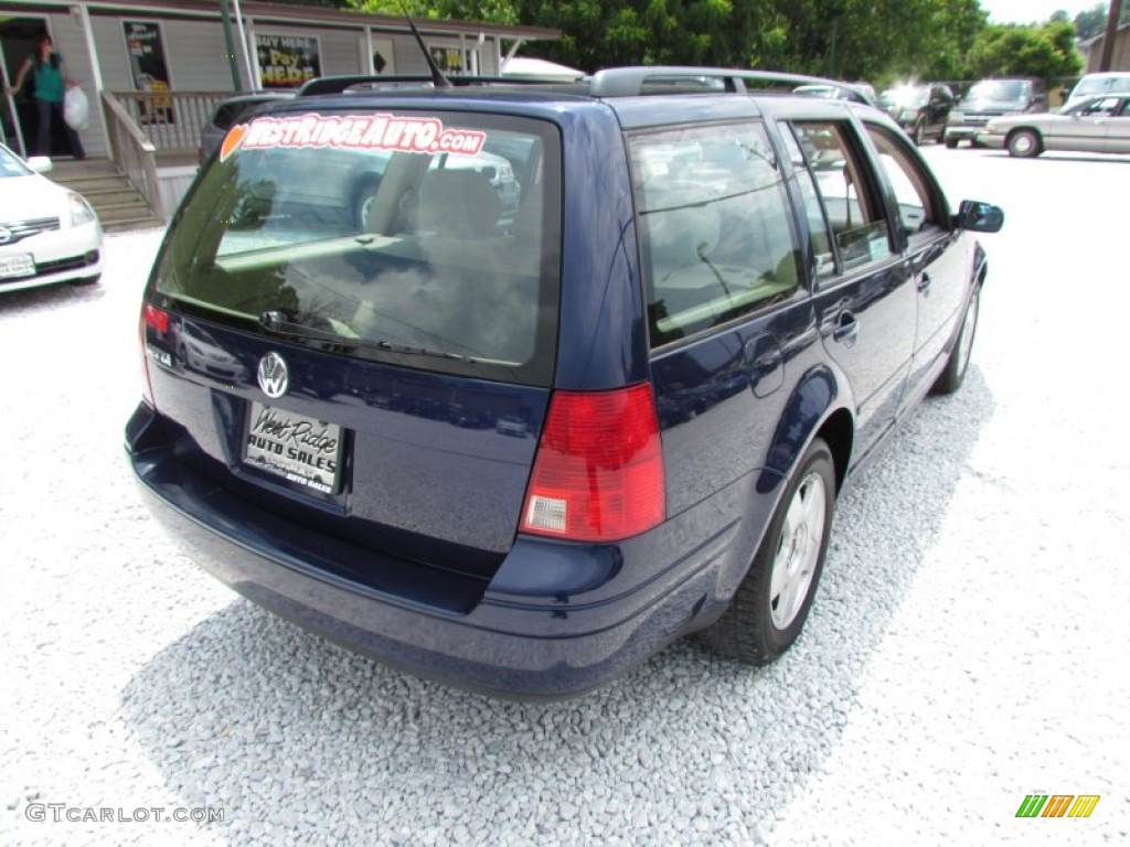 2002 Jetta GLS Wagon - Indigo Blue / Beige photo #5