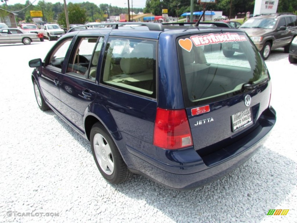 2002 Jetta GLS Wagon - Indigo Blue / Beige photo #7