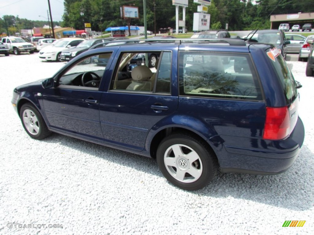 2002 Jetta GLS Wagon - Indigo Blue / Beige photo #8