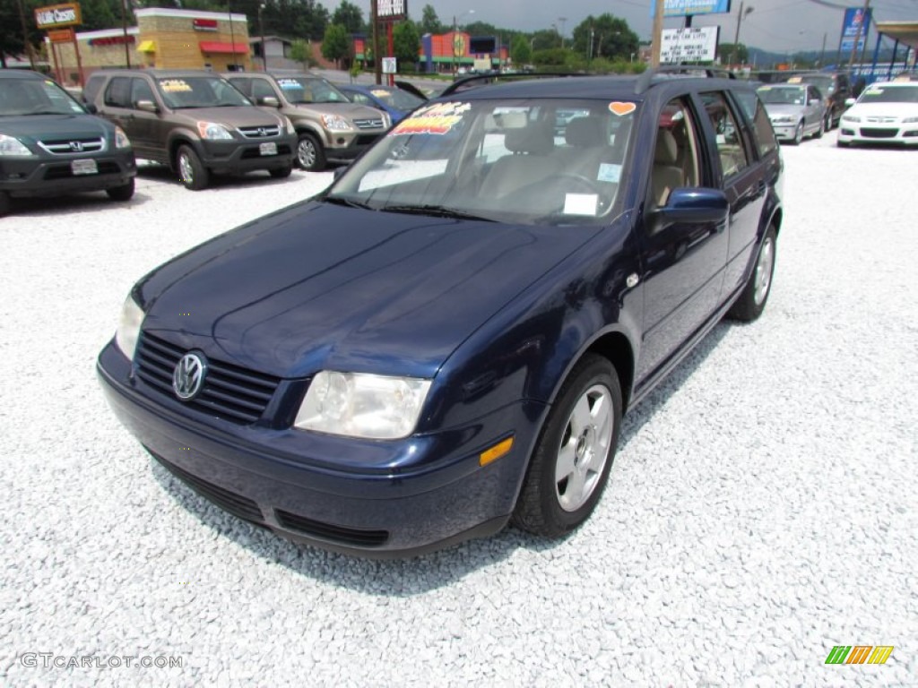 2002 Jetta GLS Wagon - Indigo Blue / Beige photo #11