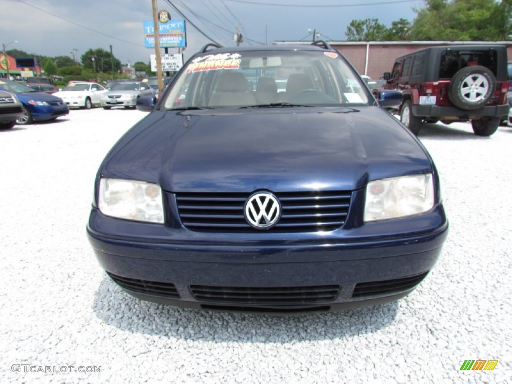 2002 Jetta GLS Wagon - Indigo Blue / Beige photo #12