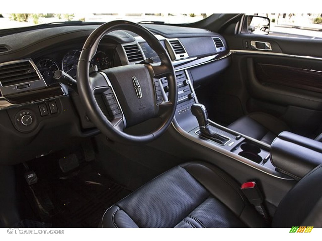 Charcoal Black/Fine Line Ebony Interior 2010 Lincoln MKS AWD Photo #68416475