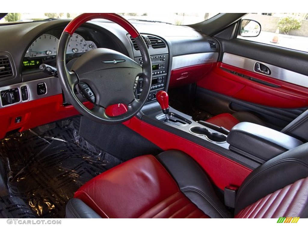 Torch Red Interior 2002 Ford Thunderbird Premium Roadster Photo #68416892