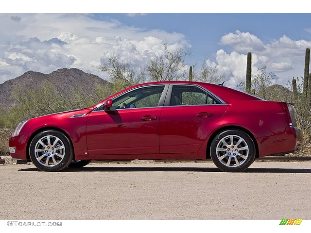Crystal Red 2008 Cadillac CTS Sedan Exterior Photo #68417273