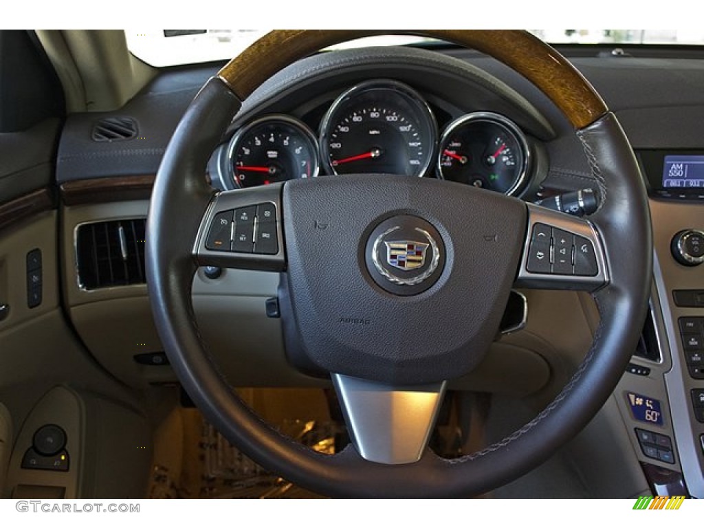 2008 Cadillac CTS Sedan Cashmere/Cocoa Steering Wheel Photo #68417306