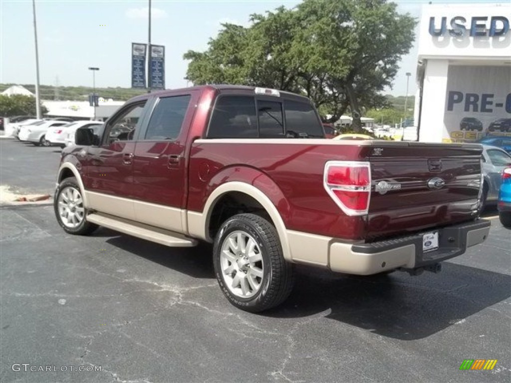 2010 F150 King Ranch SuperCrew - Royal Red Metallic / Chapparal Leather photo #5